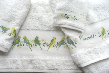 Design for bathroom towel by Perrette Samouiloff